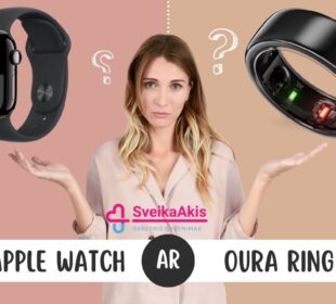 Oura žiedas ir Apple laikrodis